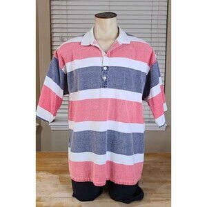 Honors Stripe Polo Short Sleeve Men's Sz XL Stretch Shirt